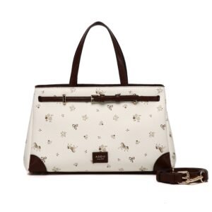 ADDO Vintage Floral Print Structured Handbag