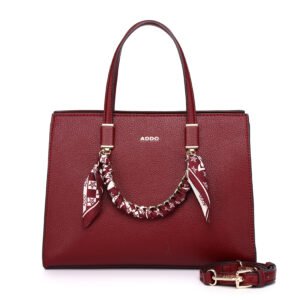 ADDO Elegant Tote Handbag with Decorative Scarf – AD321