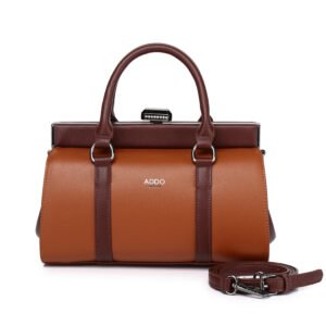ADDO Elegant Two-Tone Structured Top Handle Handbag – AD3253